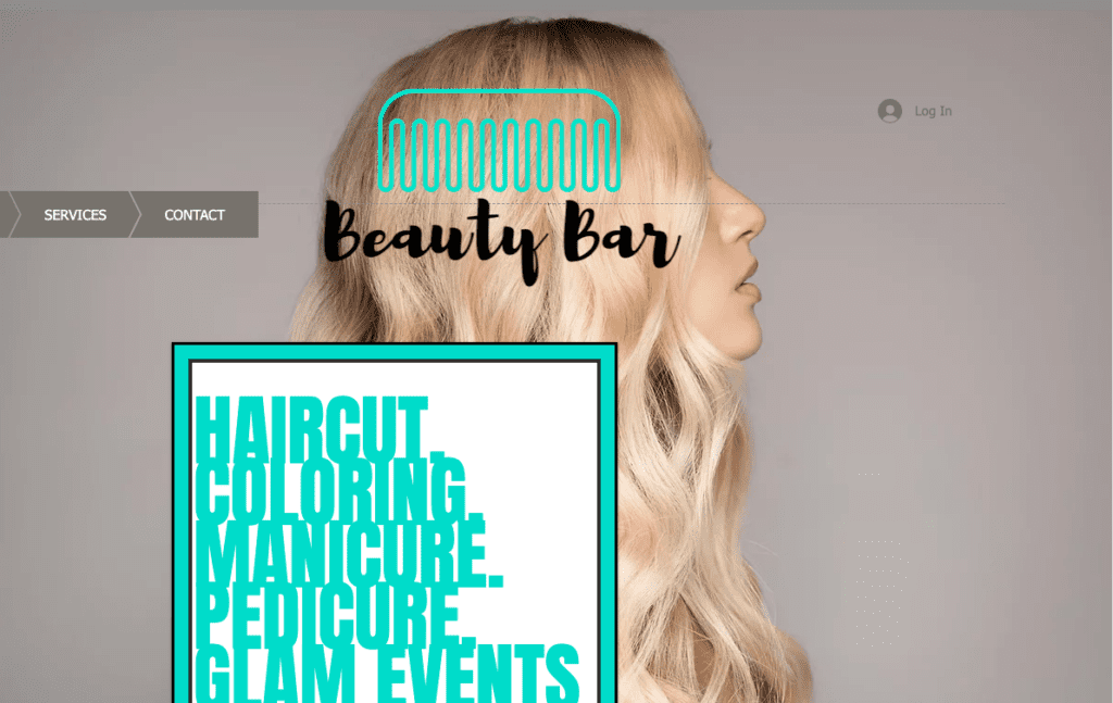 Beauty Bar Website an Example Freehand Website Design